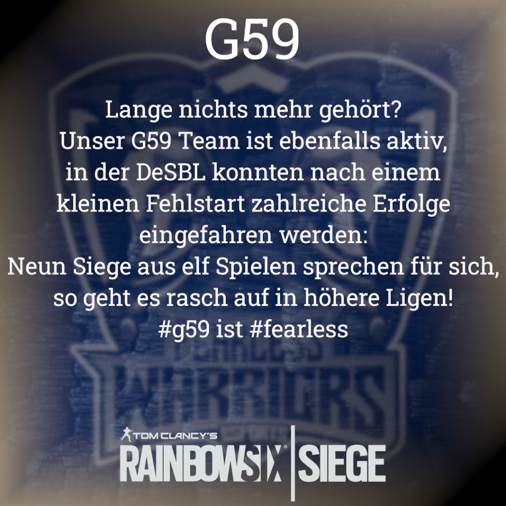 Fearless Warriors eSports (@fearwarr) on Twitter photo Da es in letzter Zeit vor allem Updates vom Senior Team gab wechseln wir jetzt etwas ab: Unser Ps4 Team G59 nähert sich dem Ende der aktuellen DeSBL Season und steht sehr gut da! Wir sind stolz auf unsere Jungs und drücken die Daumen für die restlichen
fearless-warriors-esports.de/update-von-g59/ Da es in letzter Zeit vor allem Updates vom Senior Team gab wechseln wir jetzt etwas ab: Unser Ps4 Team G59 nähert sich dem Ende der aktuellen DeSBL Season und steht sehr gut da! Wir sind stolz auf unsere Jungs und drücken die Daumen für die restlichen
fearless-warriors-esports.de/update-von-g59/