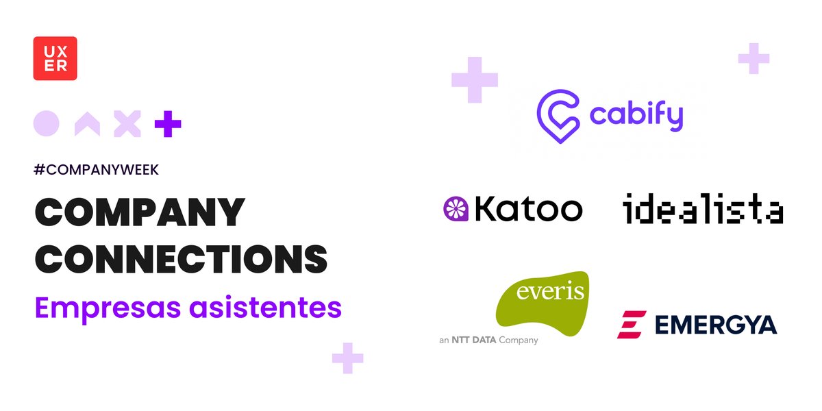 🤲 ¡Gracias al equipo de diseño de @cabify_espana #Katoo @idealista @everis y @emergya por participar en las #COMPANYConnections de esta edición! Donde conectamos el #talento de las últimas ediciones con la realidad laboral. 🚀 ¡Seguimos! ___ #UXUI #empleo #COMPANYWeek