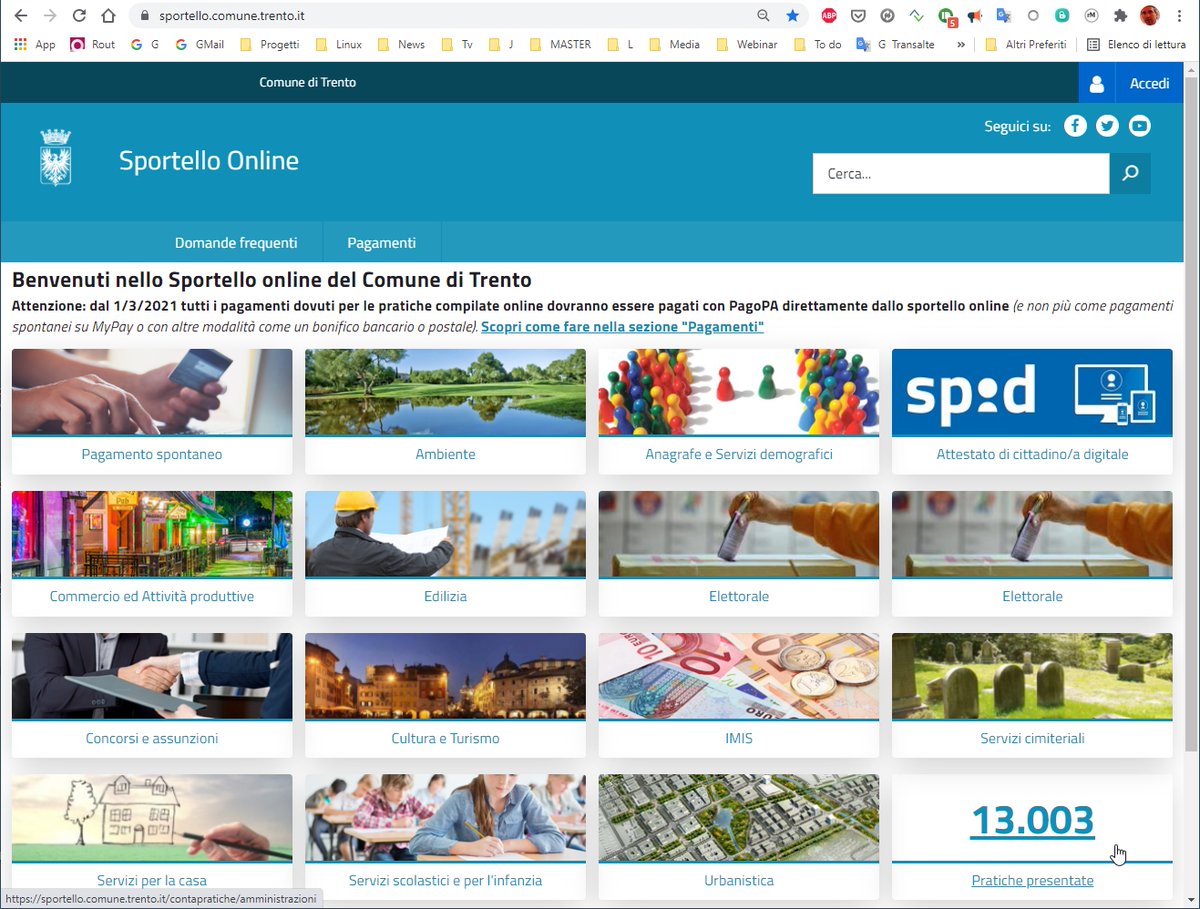 13.000 volte #Sportelloonline di <a href="/comunetn/">Comune di Trento</a>. La #DigitalTransformation prosegue! <a href="/trentosmart/">Trento Smart City</a>