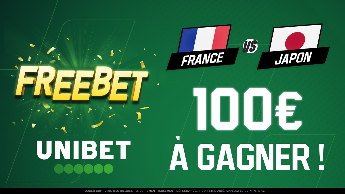 UnibetFrance's tweet photo. 🇯🇵⚽️ A l'occasion du match décisif entre la France et le Japon, on vous offre 5 x 20€ de freebets 💸 Qui va s'imposer ?

👉 RT/Follow + #FreebetUnibet + ta réponse + ton pseudo.
⌛️ Fin du jeu à 13h30.
🍀 TAS jeudi. https://t.co/9NDAkFIKMp