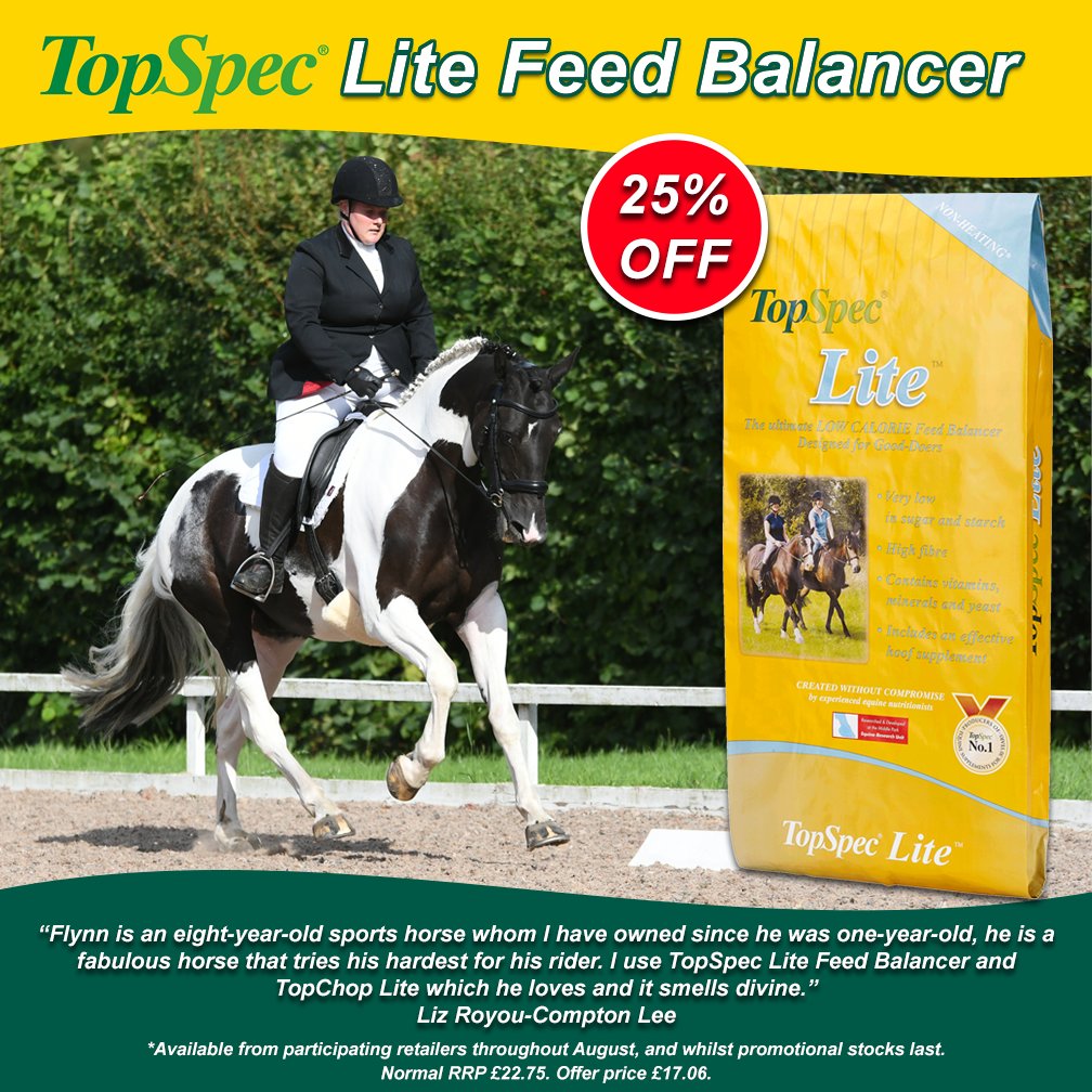 TopSpec on Twitter: "TopSpec Lite Balancer is for horses and ponies that good-doers in light to medium work. Throughout August there is 25% a bag, available from participating