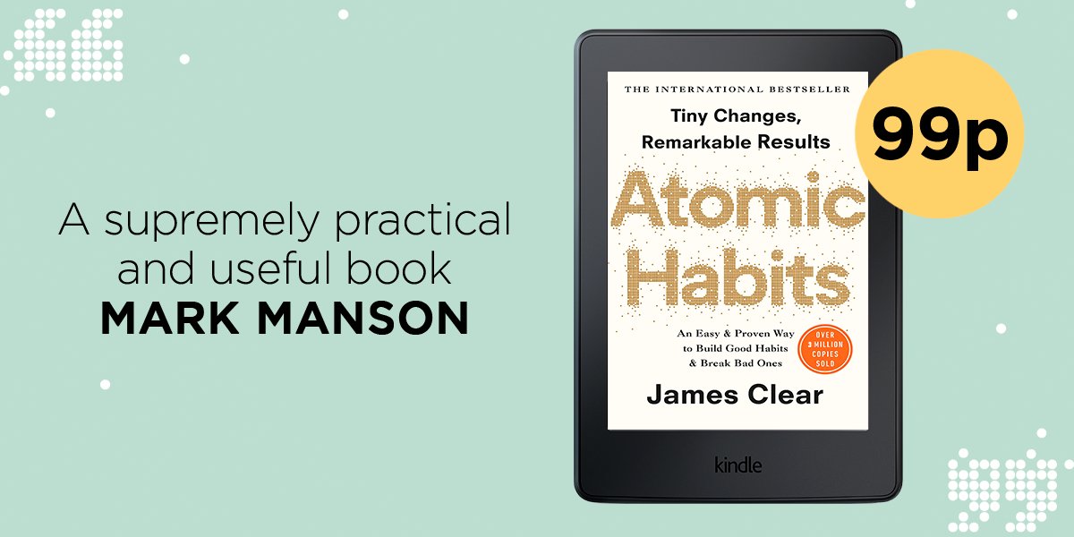 Don't miss out on #AtomicHabits <a href="/JamesClear/">James Clear</a> which is 99p today only! Get the ebook: amzn.to/3zfHBUS