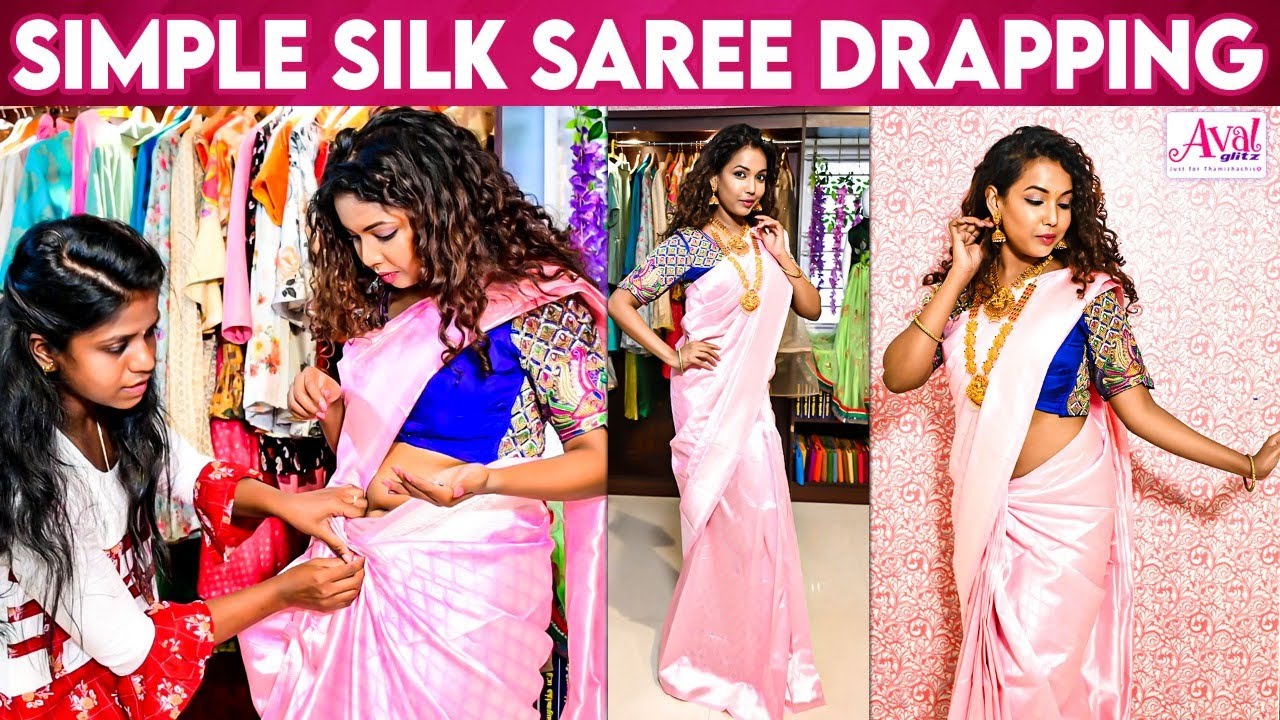 IndiaGlitz - Tamil on X: How to Drape Saree Silk Saree In Easy Way, Bridal Saree Look In Tamil