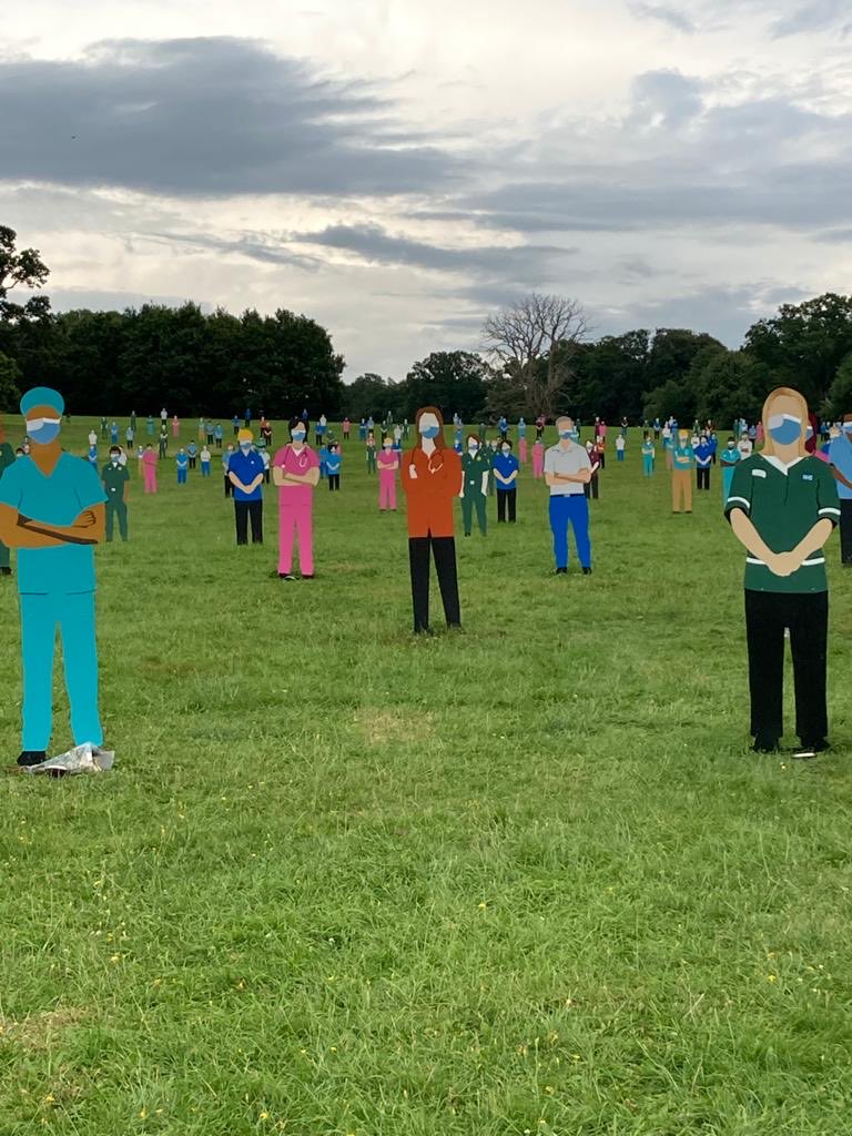 greyprideuk's tweet image. Huge installation honouring the nhs workers who lost their lives in pandemic - moved me to tears - currently at South Park Oxford but if they raise enough money - somewhere near you. Spread the word and donate if you can ⁦@standingwgiants⁩
