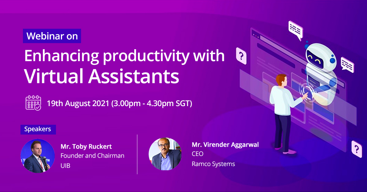 RamcoSystems's tweet image. #SaveTheDate!
What’s the impact of Human to Machine communications &amp;amp; Conversational #UI combined with #AI on your company and its people? Find out from @uibglobal’s @tobyruckert and our #CEO @Virender_VA: hubs.ly/H0T7C3p0
Use promo code: RC12021 to register for free!