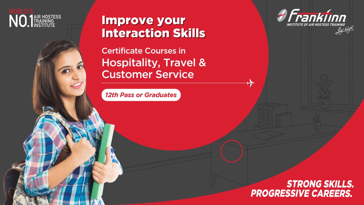 _FlyHigh's tweet photo. #InteractionSkills are required to build confidence & a smooth career in the #Hospitality Industry. Get trained from the experts by enrolling in #Frankfinn #CertificateCourses. Apply Now : https://t.co/hKSFixNS1D
#FlyHigh #India #FlyHighWithFrankfinn #Travel #CustomerService https://t.co/sNpmSXNasu