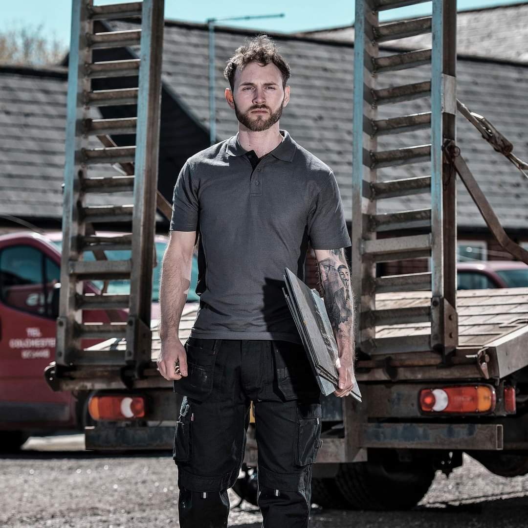 Make the most of the summer weather with our 134 Pro Work Polo Shirt. Designed to be comfortable and durable while you work all day.

- Easy care fabric
- Contrast panels
- Taped neckline

#Tuffstuff #playhardworkhard #workwear