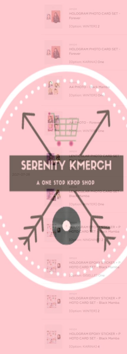 _agustmind's tweet photo. To all pasabay item sa Aespa Recollection MD, your order(s) are now secured. Thank you!
#SERENITY_PROOFS https://t.co/3gWhwFLSgL
