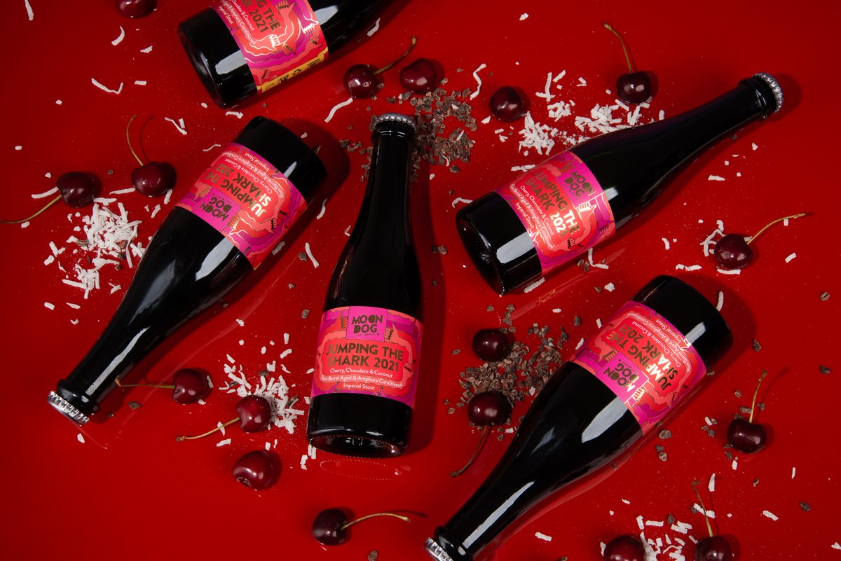 NEW BEER!💥Jumping The Shark 21 is here and as ridiculously ridiculous as ever! For this year’s release we’ve gone BIG with a Cherry, Chocolate &amp; Coconut Rum Barrel Aged &amp; Amphora Conditioned Imperial Stout.

bitly.com/JumpingTheShar…