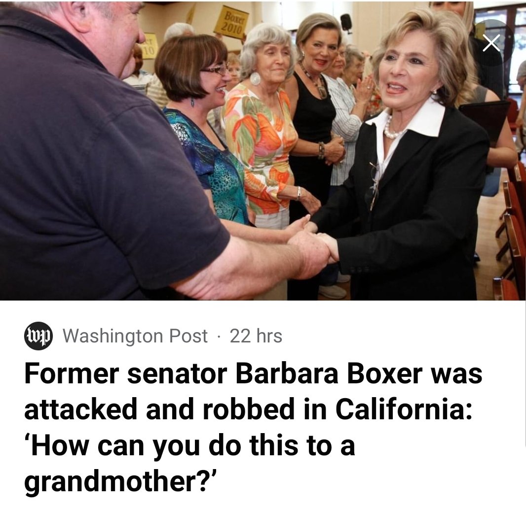 BigKenize's tweet photo. This kind of stuff happens to many elderly people. Why are people surprised it happens to "royalty." #BarbaraBoxer https://t.co/9L9n89SK2x