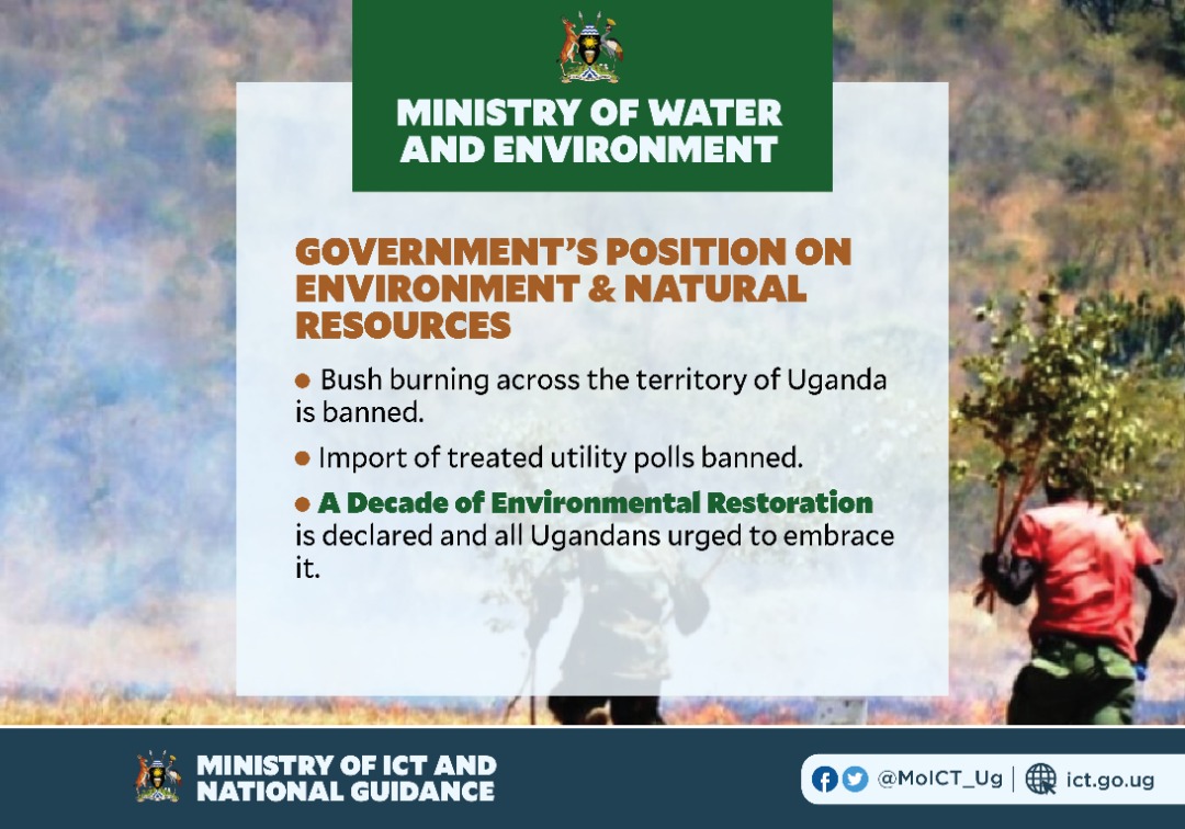 Wodngoo1's tweet photo. #BushBurning,
Destroys soil organisms, soil texture, soil fertility, vegetation cover leading to soil erosion. Causes air pollution. destroys insects & animals habitats. @min_waterUg https://t.co/psUgilKgMX