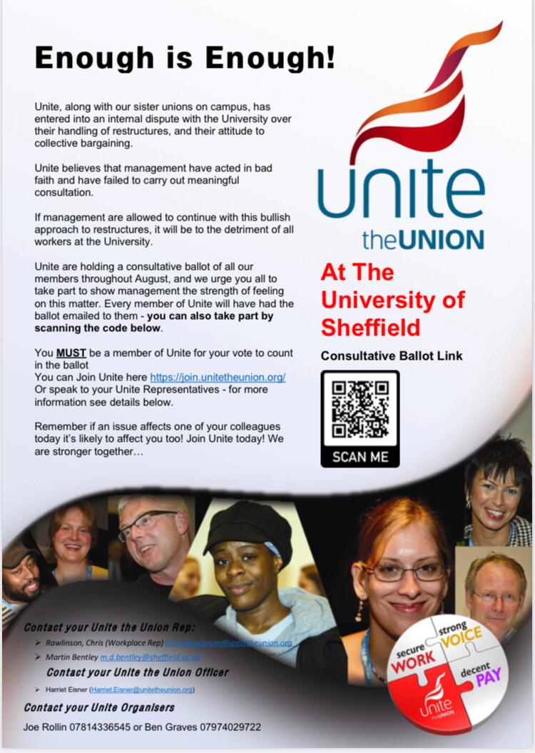 Unite at the University of Sheffield tweet media