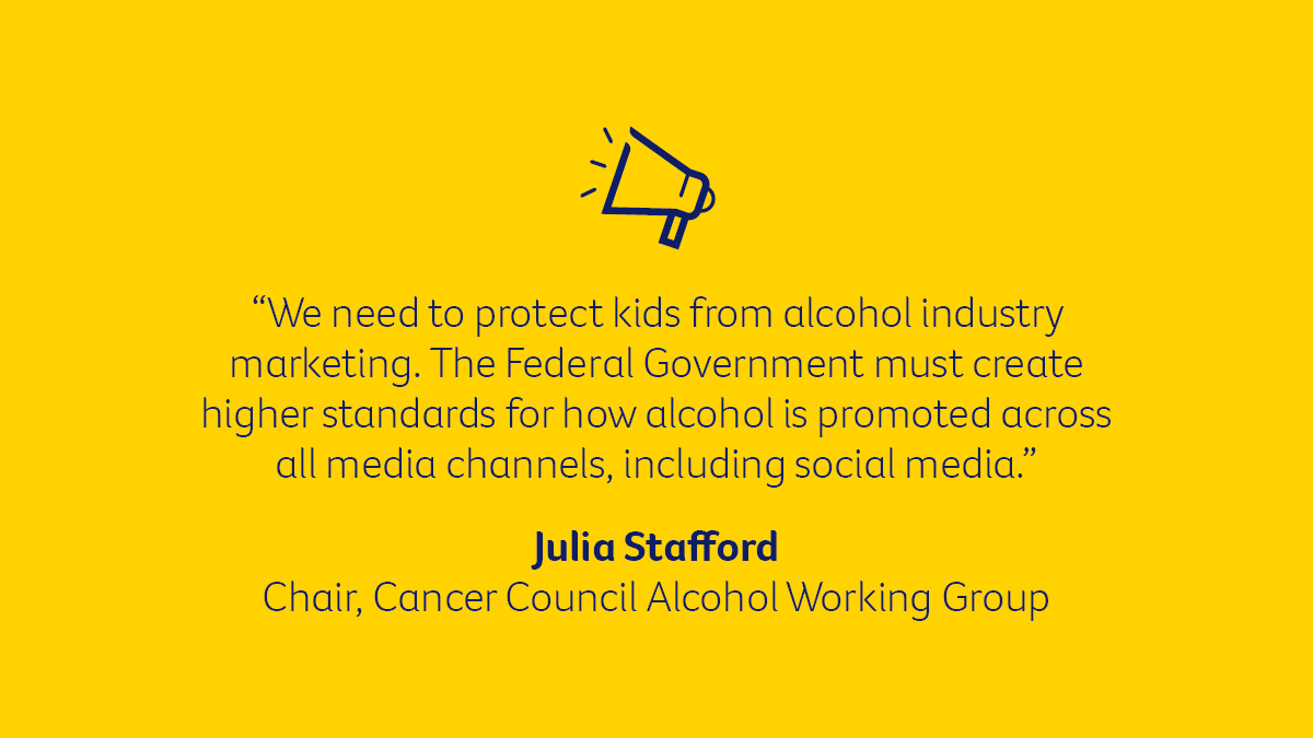 CancerCouncilOz's tweet image. New @CancerCouncilWA research shows over a ¼ of alcohol brand accounts on Instagram are accessible to kids. To protect kids, we’re calling on the Federal Government to create higher standards for how alcohol is promoted across all media channels.