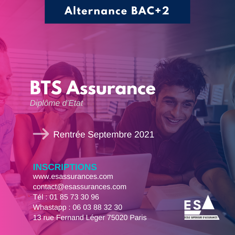 ESAParis's tweet photo. Que faire après un Bac ? Spécialisez-vous en Assurance avec le BTS Assurance en #Alternance 
✅ Meilleur Taux de réussite en #alternance d'Ile-de-France avec 97.1 %. Candidatez 👉 https://t.co/lJOQxyTRs9

ESA 
#alternance #assurance #banque #paris https://t.co/spDD3RvyTi