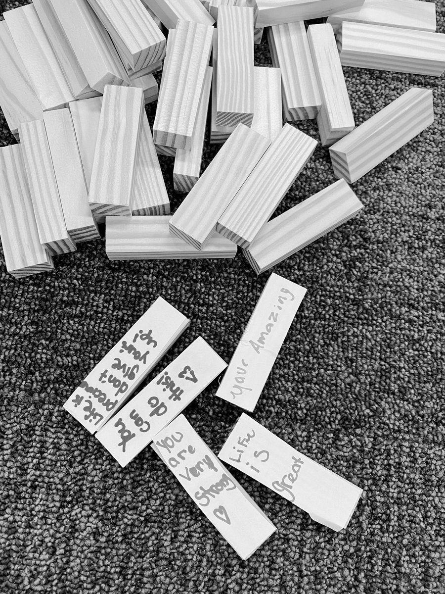 Yr 7 Lifestyle students are starting to create their Mental Health Toolkits. This group  is turning Jenga into a daily affirmations and inspirational quotes game. 
<a href="/kbrady_/">Kasey Brady</a> <a href="/KKHSprojectNEST/">KKHSprojectNEST</a> <a href="/SamsTahnee/">Tahnee Sams</a>