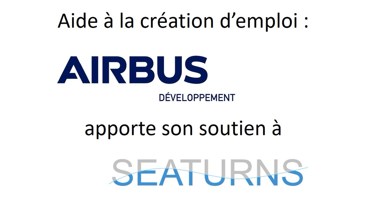 🌊Airbus Développement apporte son soutien financier au projet Seaturns !
Cette filiale d'@airbus agit sur l’ensemble des territoires où le groupe est implanté pour y soutenir les entreprises &amp; projets innovants et encourager la création d’emplois

#NeoTerra #EMR #croissancebleue