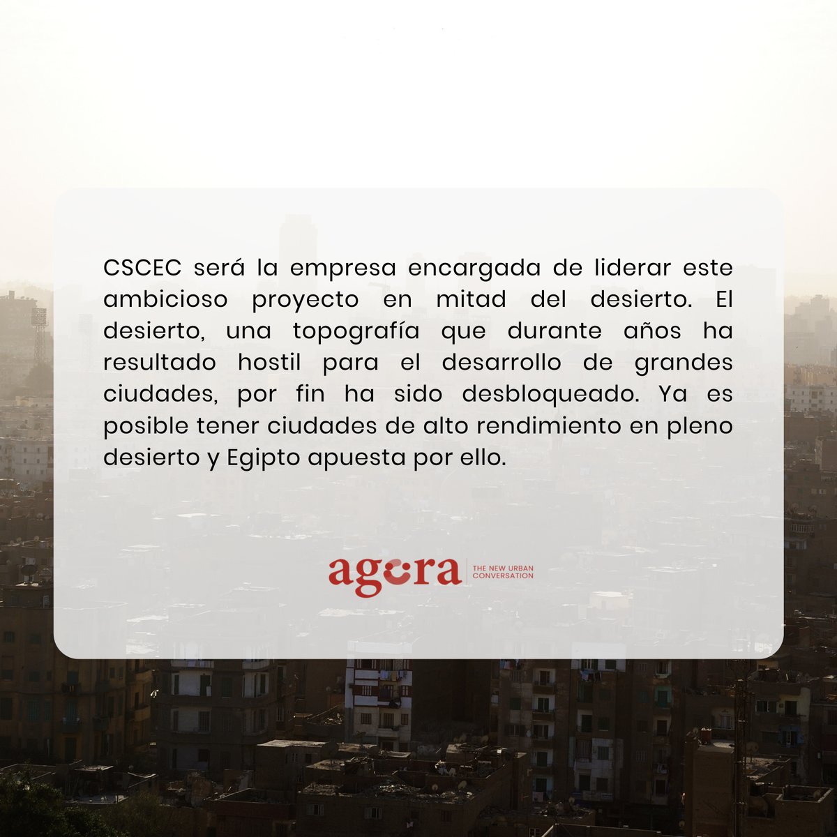 Egipto apuesta con todo por la construcción de una urbe en pleno desierto. 

#thenewurbanconversation #egipto #wedian #desierto #urban #arquitectura  #city #sostenible #futuro #elcairo