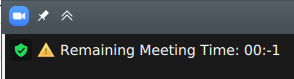 MadPipeline's tweet photo. @Zoom time left got broken on Linux, again. https://t.co/QB5R2tVOjw