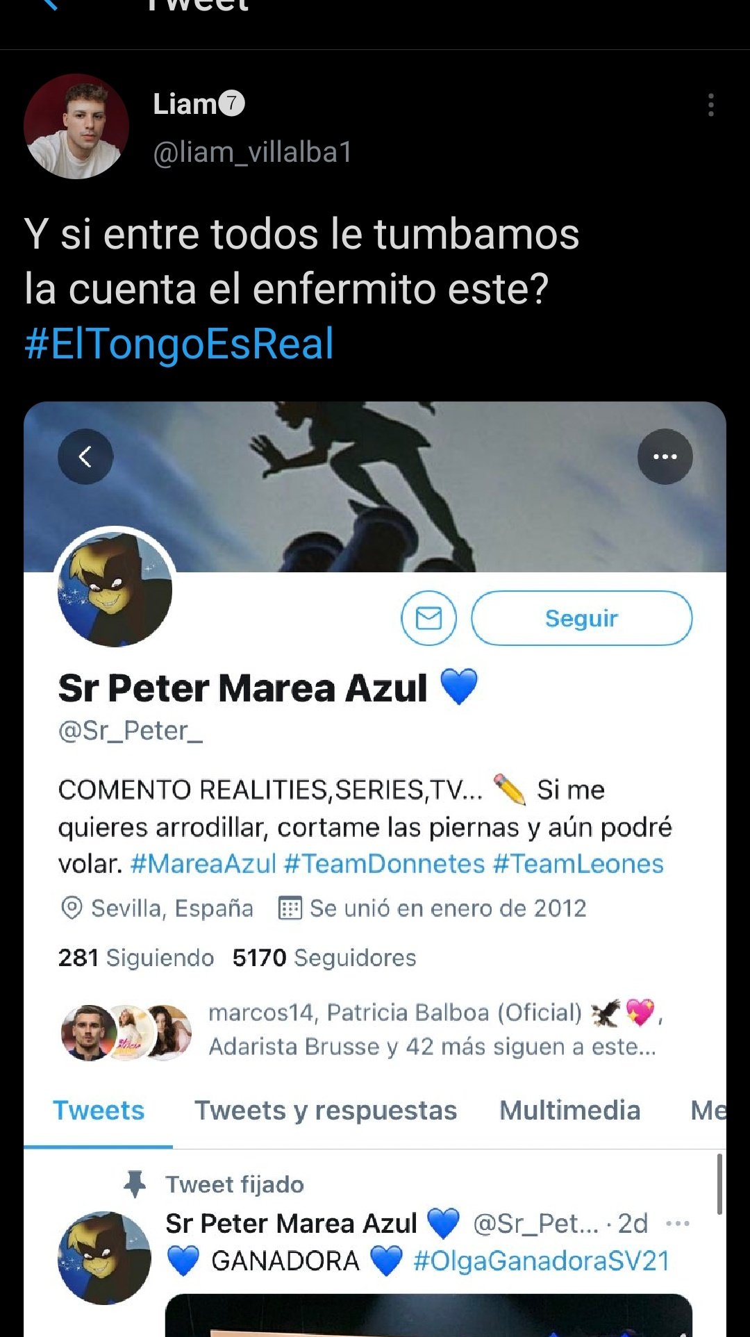 Sr Peter Marea Azul On Twitter Buenos Dias Mas Enfermitos Como Yo Y Menos Traga Cocos Como Este Podeis Denunciar Esa Cuenta Gracias Olgasinmiedo Ahoraolga Httpstcoqlwoww4yqw Twitter