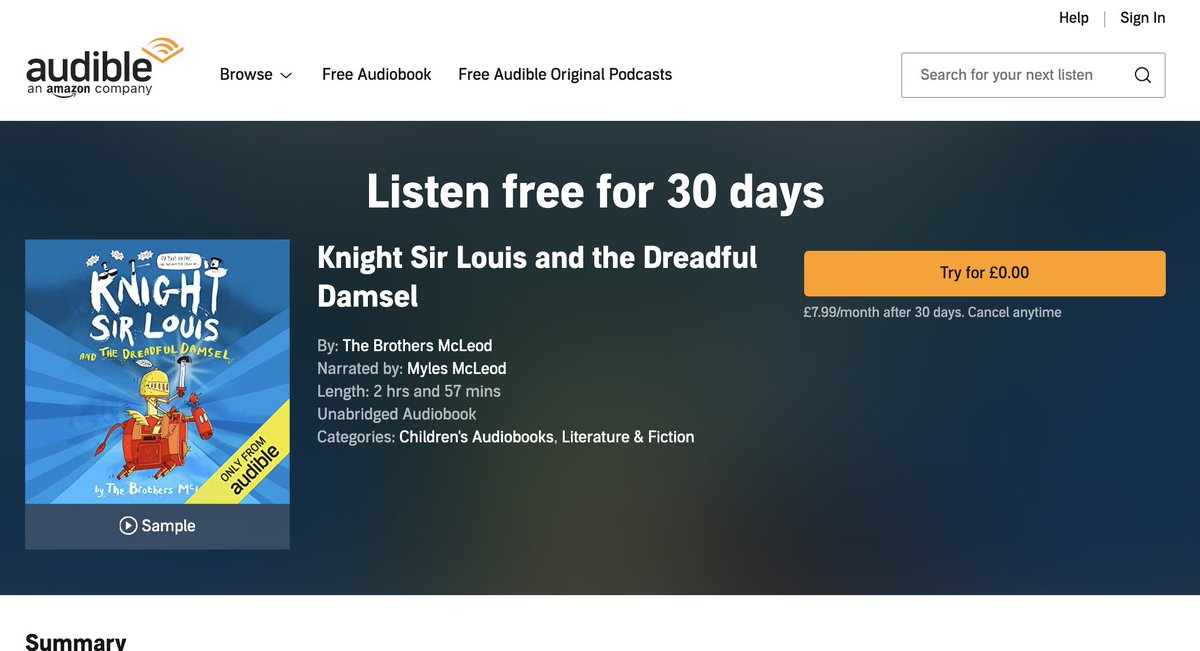 Now you can LISTEN to me reading Knight Sir Louis... on <a href="/audibleuk/">Audible UK 🎧</a> directed by <a href="/Davidbeck130/">David Runacre-Beck</a> recorded at Rhythm Studios, sound design by <a href="/joe62815/">Joe Richardson</a>  amazon.co.uk/Knight-Sir-Lou… #KnightSirLouis