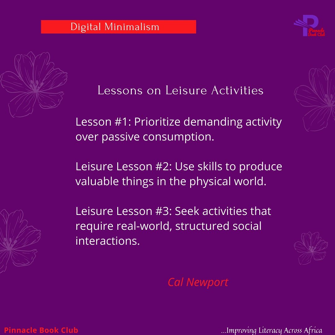 Pinnacle_books's tweet photo. What are your thoughts on leisure activities? Should they be a time for "pressing phone" or Netflix &amp; Chill? Cal suggests leisure should be spent on productive hobbies like gardening etc. The point is to do something away from digital devices &amp; that involves human interaction https://t.co/W80NgS9Rrg