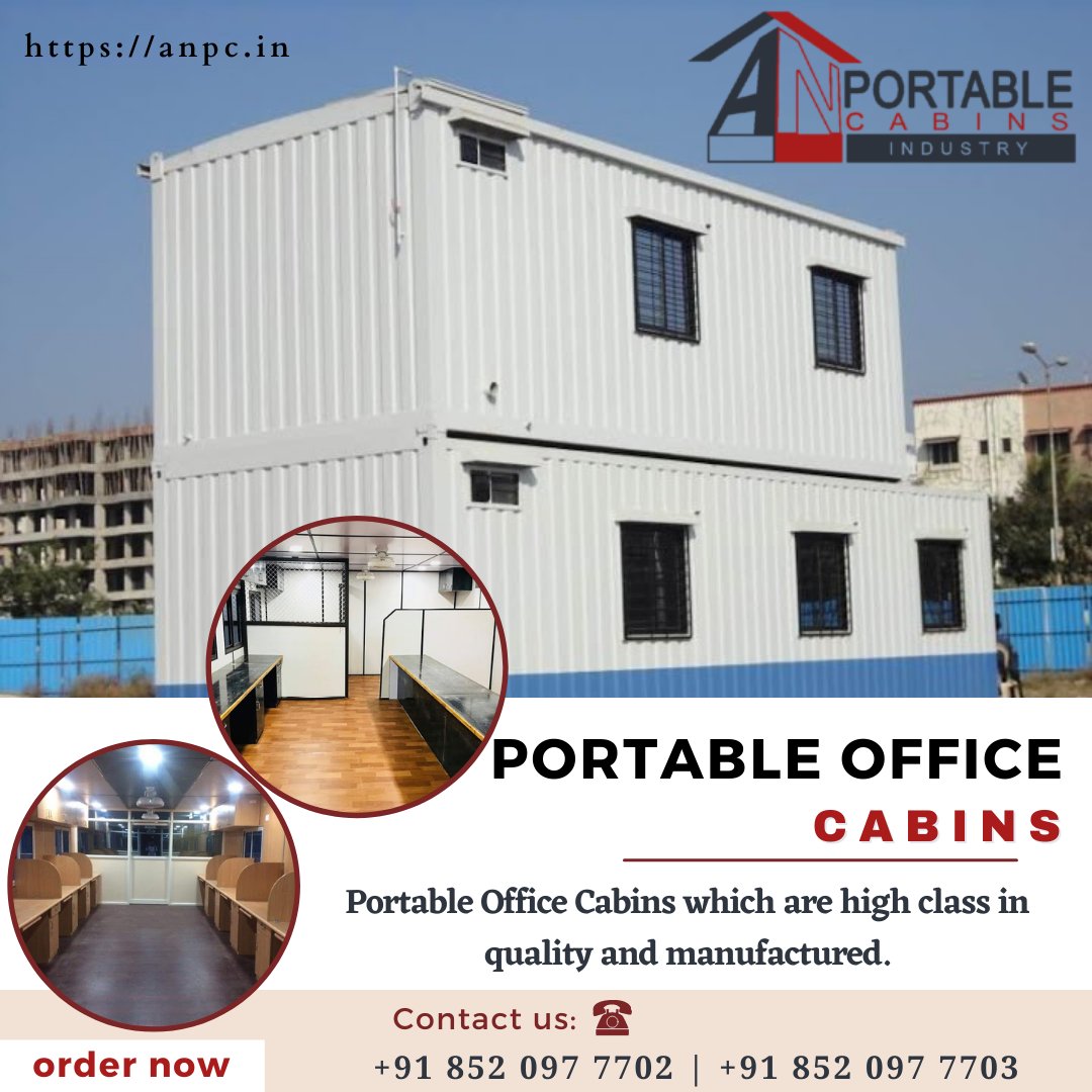 portable office cabins are in huge demand in the industries which involves shifting places from time to time.
for orders contact us :
 +91 852 097 7702
 +91 852 097 7703
#anportablecabinsindustry #portacabins #officesapce #realestate #PortableOfficeCabinshyderabad #portablecabins