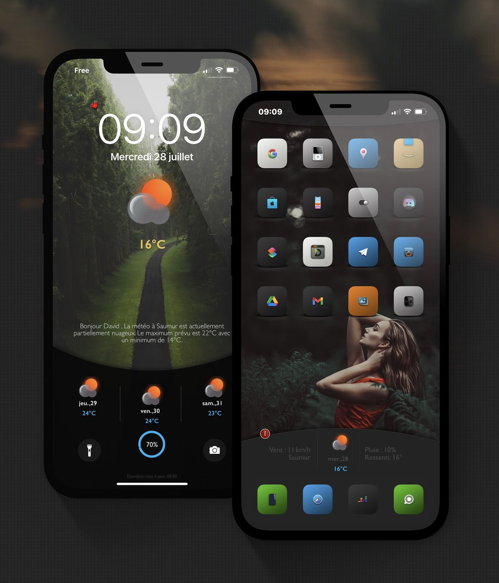 TeboulDavid1's tweet image. Coffee ☕️ #iOS15beta3 ⚡️🌴💥
.
.
🔘 #YoorWeather 1.6.2 beta👉@JCRocky5 💥
🔘 Icons #Palette_Dark 
.
.
#ios14homescreen 
#ios14icons  
#nojailbreak  
#shortcuts 
@screenshot_pro 
#wallpaper @andro_idfans 
#iOS15 
#YoorWeather HS &amp;amp; LS by @JCRocky5 (edited), weather icons by @apodo_