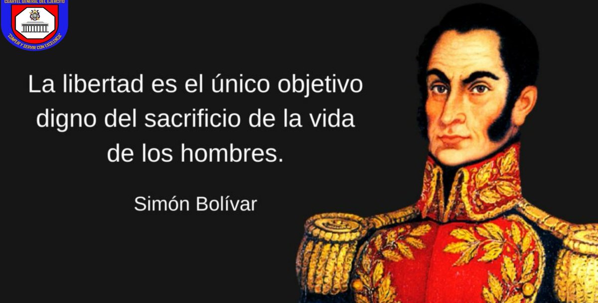 Cgejb2's tweet photo. 🇻🇪#28Jul || Pensamiento del Libertador y Padre de la Patria Grande Simón Bolívar:
#67AñosChavezInvencible
#EjércitoBolivarianoBicentenario
#YoSoyFANB https://t.co/WSdVqo0lCm