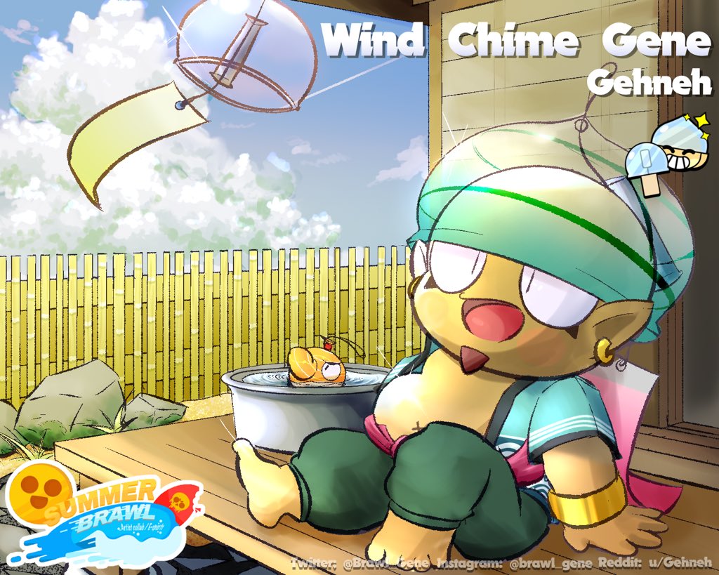 Gehneh_bs's tweet photo. 【SummerBrawl2021】
Wind Chime Gene / 風鈴ジーン

@Coach_Flapjack made me pins, Tysm💓
#SummerBrawl2021
#ブロスタ鋭角部 
#BrawlStars https://t.co/D64iKdGeVa