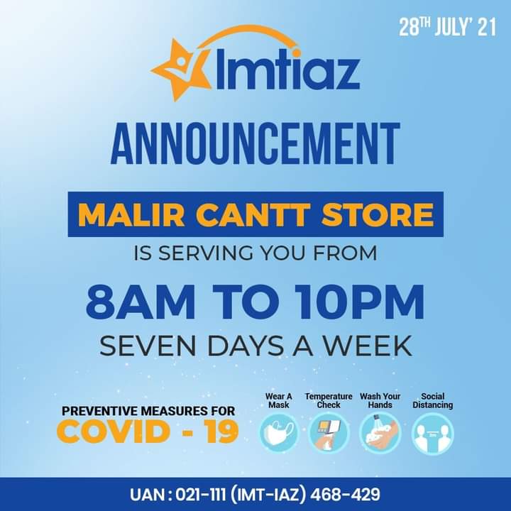 imtiazstores's tweet photo. We wish you all a happy &amp; safe shopping😷💙#ImtiazStores #Imtiaz #StoreTimings https://t.co/O11MNHGnV9