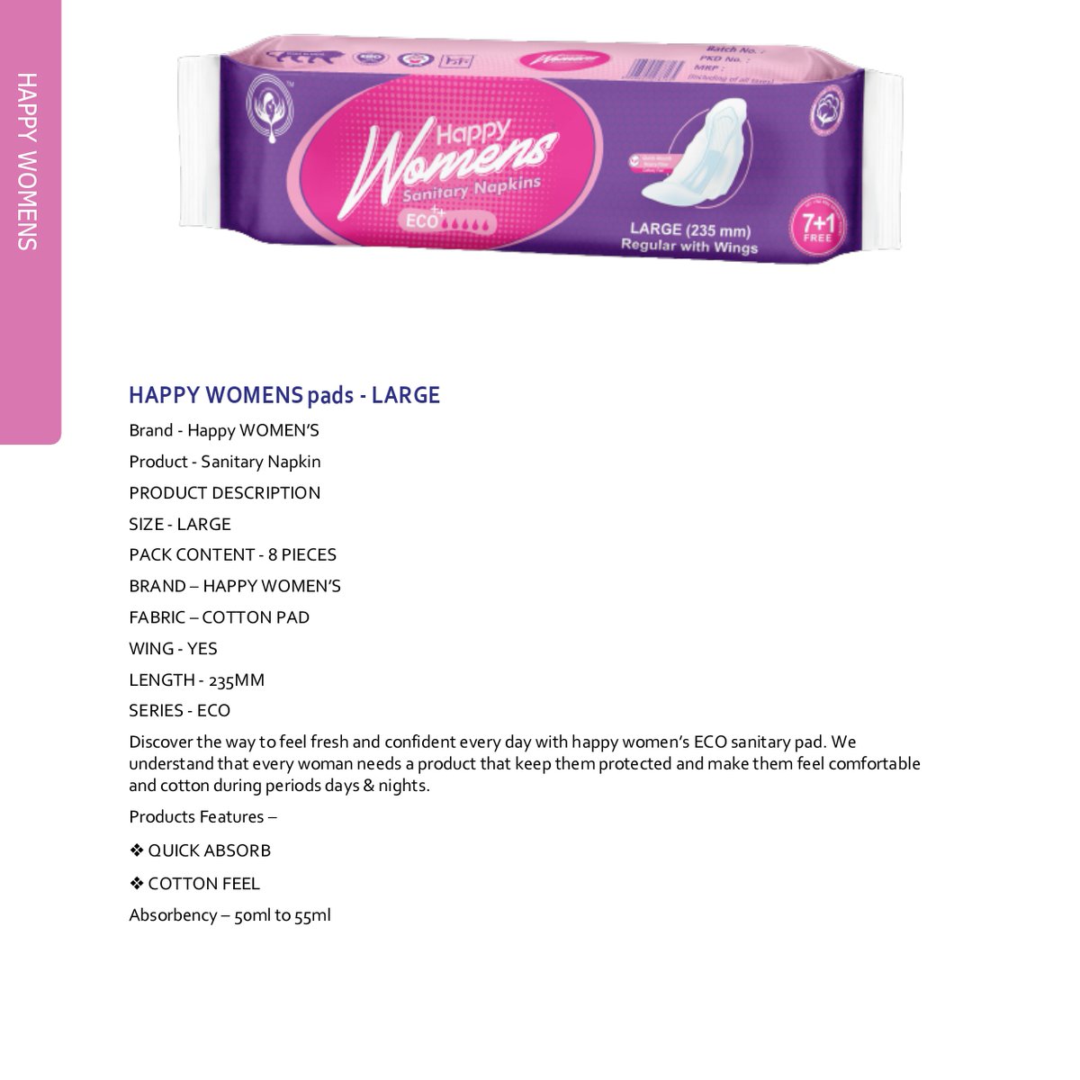 thEmmanuelgroup's tweet photo. Discover the way to feel fresh and confident every day with a happy women’s ECO sanitary pad. We understand that every woman needs a product that keeps them protected and makes them feel comfortable during periods of days &amp; nights. #sanitarypads #Hygiène #MadeInIndia https://t.co/7yKKurLxVq