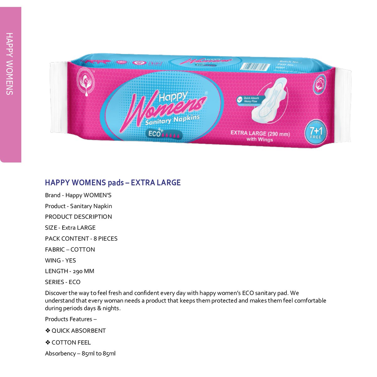 thEmmanuelgroup's tweet photo. Discover the way to feel fresh and confident every day with a happy women’s ECO sanitary pad. We understand that every woman needs a product that keeps them protected and makes them feel comfortable during periods of days &amp; nights. #sanitarypads #Hygiène #MadeInIndia https://t.co/7yKKurLxVq
