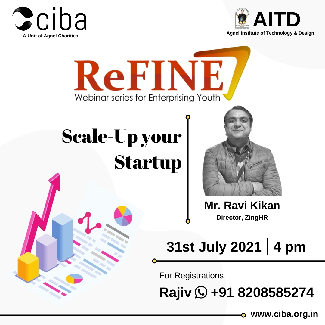 CIBAGoa's tweet photo. As you plan for the next phase of your company's development, join us for a webinar on the topic "Scale-Up your Startup" with Mr. Ravi Kikan, Director, ZingHR.

Registration link: https://t.co/FWvt8AMeEM

@ravikikan 
#startups #webinars #scaleup #entrepreneur #business https://t.co/WYXomzIW6F