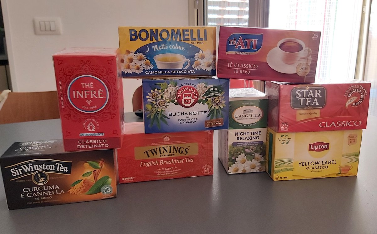 Expanding the tea collection even further with brands sold in Italy. 

I'm very curious to know how they compare with UK teabags... 🧐 #WarOnPlastic #HiddenPlastic