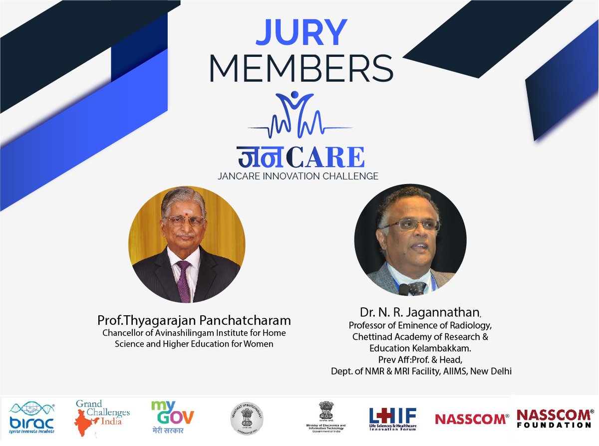 NF_Tech4Good's tweet photo. A Big Thank You to jury members for their time, suggestions and support throughout the #JanCare Innovation Challenge. Winner announcements coming soon. Watch the space!

@BIRAC_2012 #innovation #medtech #HealthTech #tech4Good #InnovatorsMindset #tech @nasscom https://t.co/JyhWoDjdbY