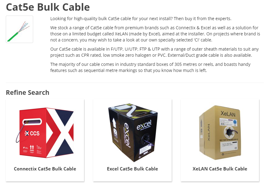 CableIntel's tweet photo. We know a lot of installers have a preferred brand.
So we've reorganised our Cat5e cable section with categories for brands like Connectix & Excel making it easier for you to find the brand you're after!
https://t.co/F5c6RjQUmu 👀
#connectix #excel #cat5e https://t.co/3rmyAh7AUJ
