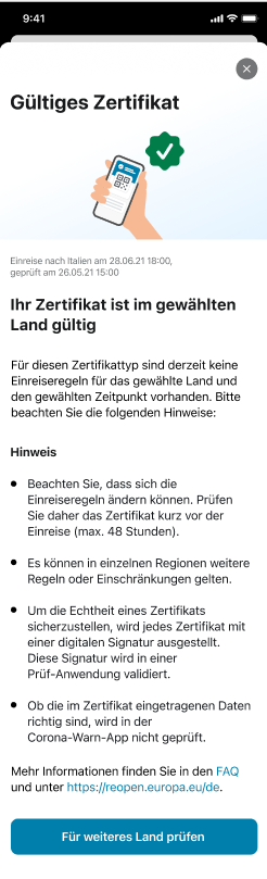 coronawarnapp's tweet image. 🆕#CoronaWarnApp 2.6 mit wichtigen Funktionen:

📈Lokale 7-Tage-Inzidenzen
🧳EU-Zertifikate für Reiseländer checken
📝Schnelltest-Profil editieren
🎯Schnelltest-Standort finden

Die neue Version steht innerhalb der nächsten 48 Stunden zur Verfügung.

➡️coronawarn.app/de/blog/2021-0…