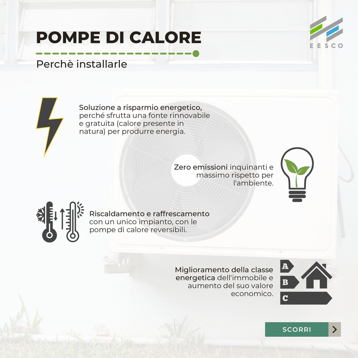 EESCO6's tweet photo. EESCO si occupa anche dell’installazione di #pompedicalore e del controllo delle loro #performanceneegetiche.

💡Questa tipologia di installazione comporta innumerevoli vantaggi: scopri quali!

Contattataci per ricevere una consulenza gratuita e senza impegno.

#greenenergy https://t.co/D9nF3GI0LT