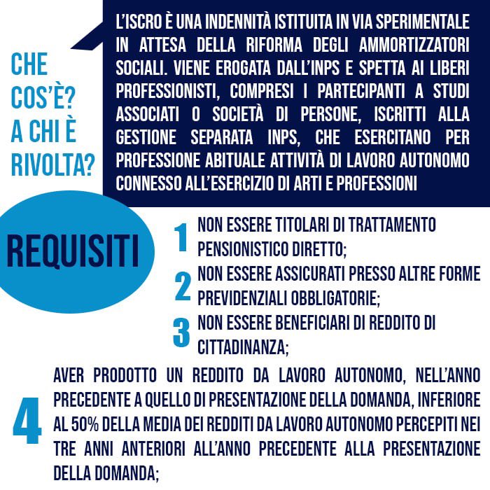 UilTemp's tweet photo. Al via l’indennità straordinaria per i #lavoratoriautonomi #ISCRO 

Contatta la #UILTemp e ti indicheremo il patronato @ITALUIL più vicino a te per presentare la domanda e per avere tutte le informazioni e l'aiuto che ti occorrono. https://t.co/lPoE0q9HXt