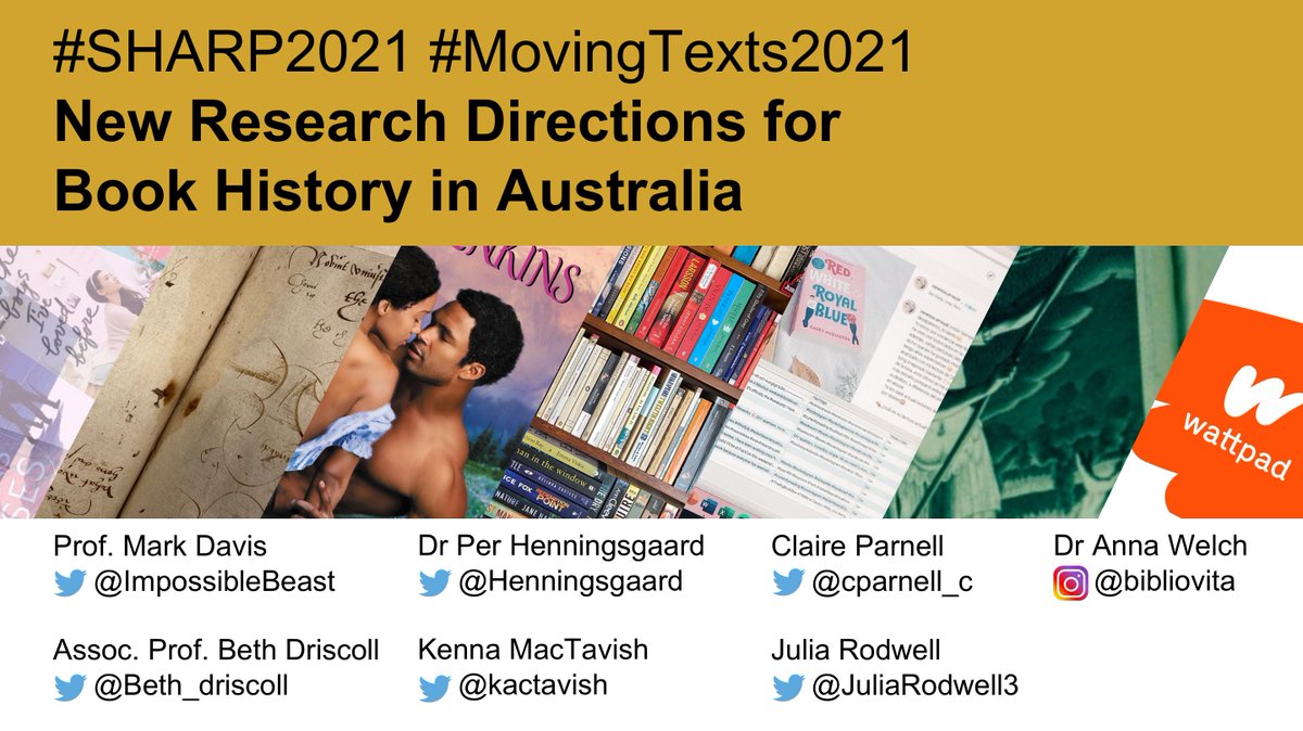 henningsgaard's tweet image. But the real reason for this thread is to promote tomorrow&apos;s #SHARP2021/#MovingTexts2021 plenary session that I helped organise. I&apos;m super excited to be championing the work of some brilliant postgraduate researchers – not the usual suspects for a plenary. Please join us!