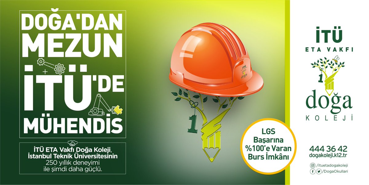 Doğa'dan Mezun İTÜ'de Mühendis...

LGS Başarına %100’e Varan Burs İmkânı İTÜ ETA Vakfı Doğa Kolejinde!

Bilgi ve başvuru için👇

dogakoleji.k12.tr/basvurular/lgs