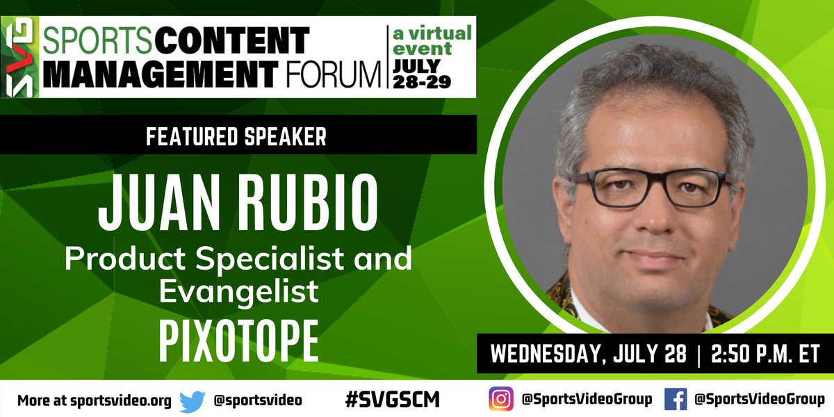 pixotope's tweet image. Join @pixotope&apos;s own product specialist and evangelist, Juan Rubio, as he discusses how #virtualproduction plugs into traditional asset management at the #SVG Sports Content Management Forum today, from 1:50 pm (ET). 

Register here: hubs.li/H0TdjYq0 

#SVGSCM #Pixotope