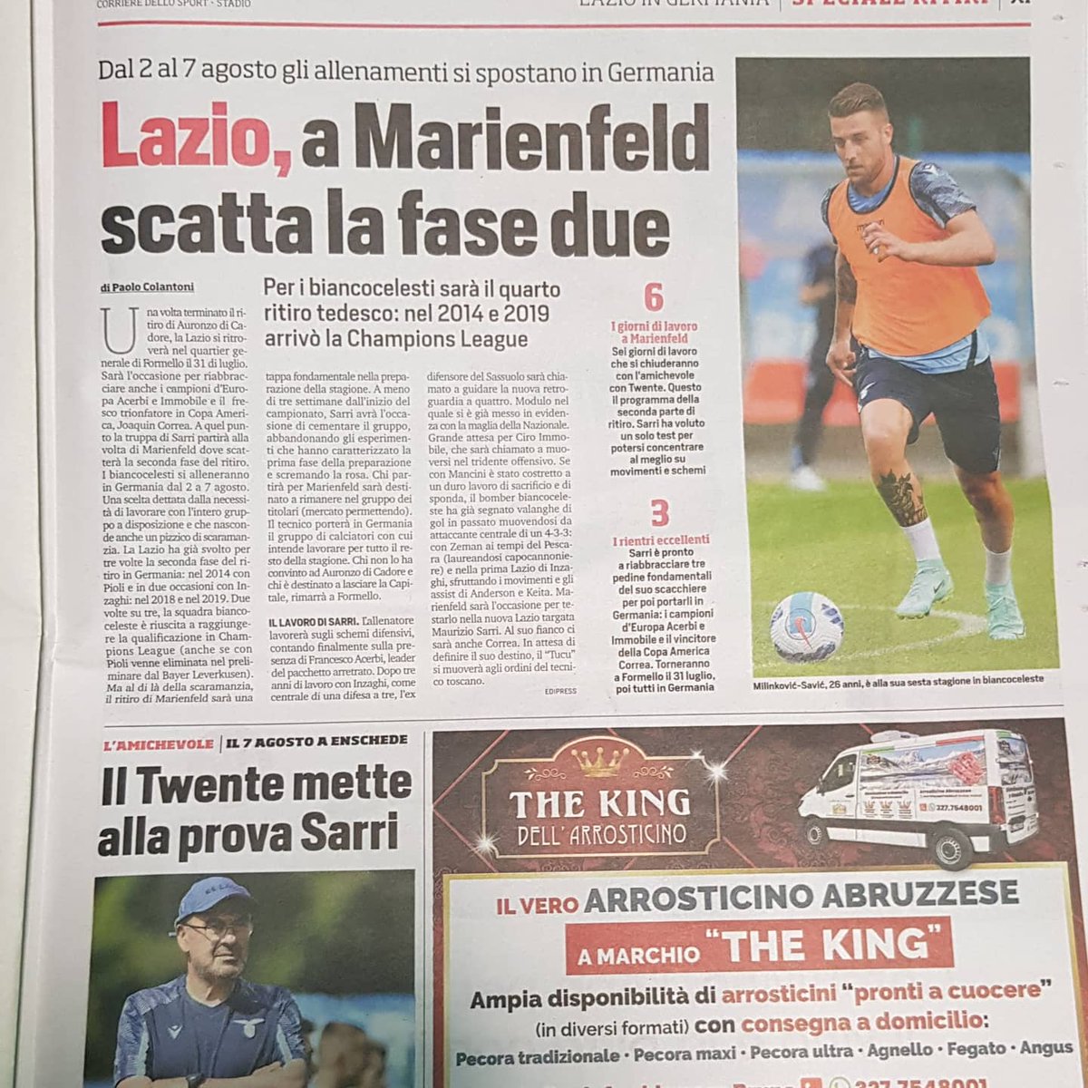 PaoloColantoni's tweet photo. Oggi grande speciale sul ritiro della Lazio ad Auronzo di Cadore con il @CorSport
#ilcuoio #amodonostro #GuerinSportivo #Corrieredellosport #Edipress #adversign https://t.co/3708FQjNyu