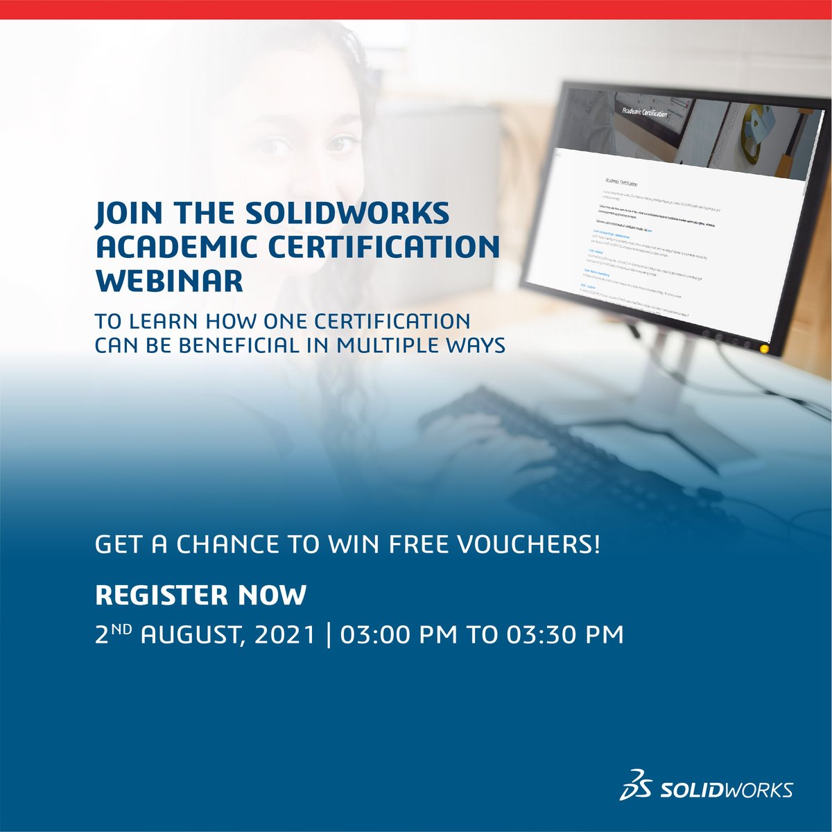idspl's tweet photo. Join us on 2nd August for a #webinar that will help you begin your career the right way.
Register https://t.co/ZyKIm5uuik for #SOLIDWORKS #Certification Webinar & discover how #students can get certified & prove their expertise.
#Idspl #TeamIdspl #CAD #Academic #3DEXPERIENCE https://t.co/yC76afRD9s