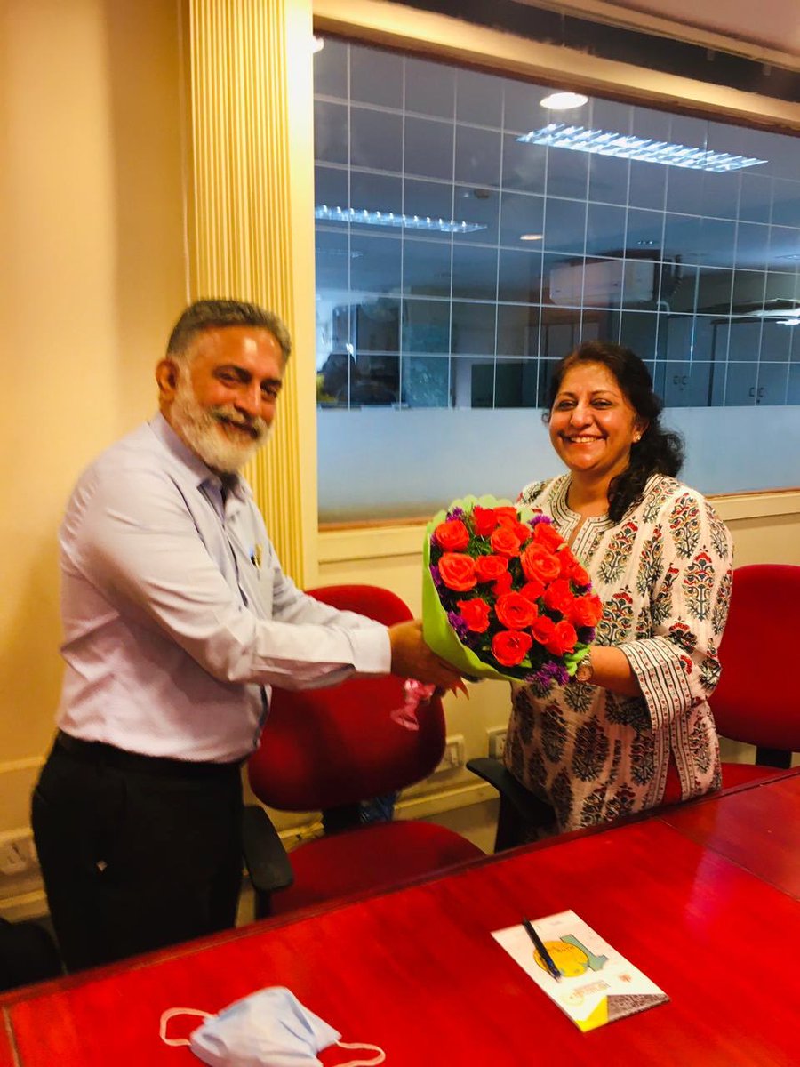 It was a pleasure to meet Ms Sonia Prashar, President IEIA; DDG @IndoGerman⁩ Chamber of Commerce at our Bengaluru office. Held a wide ranging discussions on Exhibition Industry status and expressed confidence on solid comeback in 2022 ⁦@IEIA_sec⁩ ⁦@ieiapresident⁩