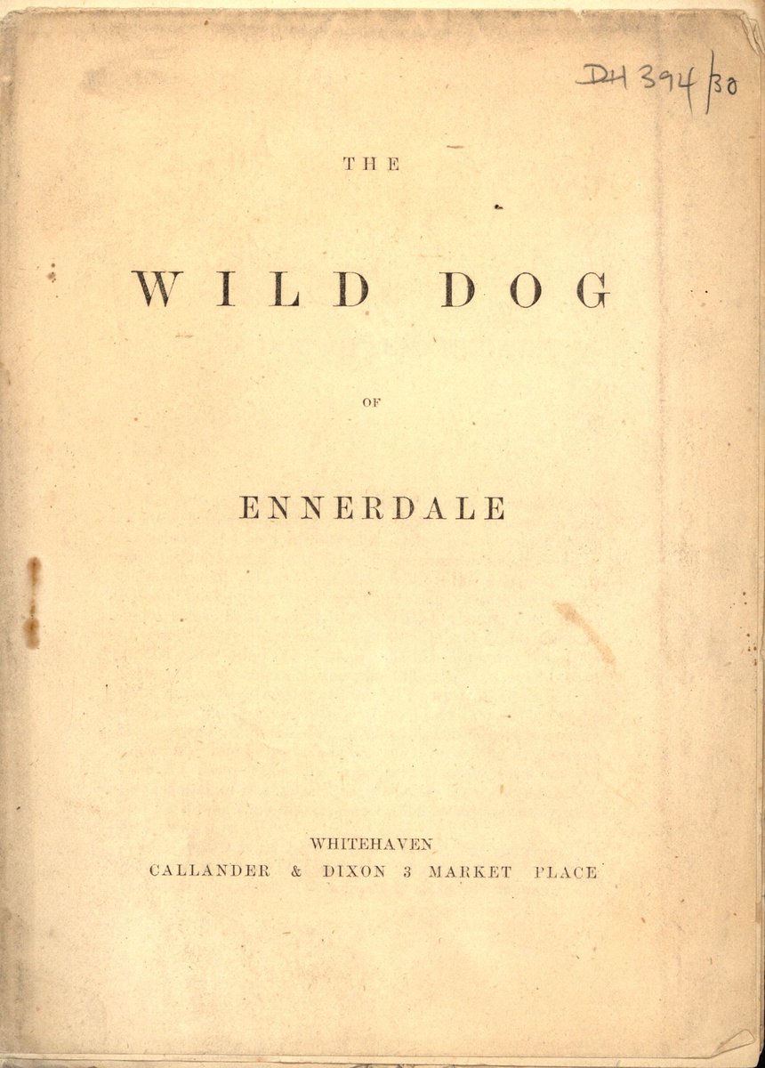 CumbriaArchives's tweet photo. Love #AnArchivalMystery? Come to #WhitehavenArchives + solve the case of T’Girt Dog of Ennerdale who roamed the fells over 200 years ago, ripping the throats of 300 sheep. What was he - big mystery cat, escaped circus animal? Read all about it in 1864 pamphlet #ExploreYourArchive https://t.co/X46tRce8jH