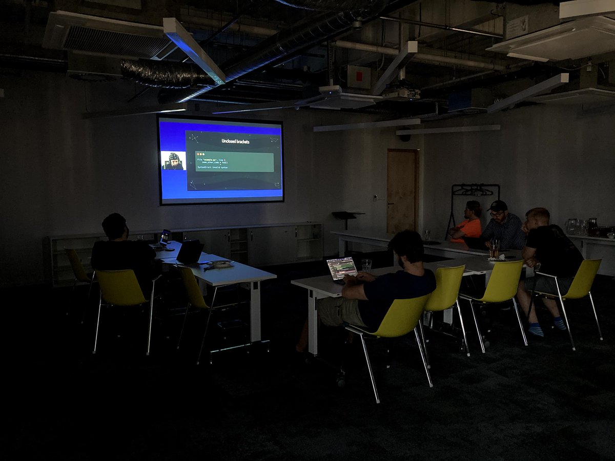 JanBleha's tweet image. At @kiwicom247 @codekiwicom we are watching the @europython #BlackHole #cpython #obscurebugs keynote talk by @pyblogsal. Thank you @malemburg for keeping organizing this largest European summer celebration of #Python. #europython #Python3 #pythonlearning