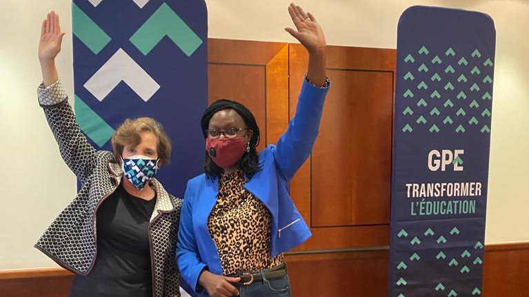 By raising our hands for education, we can enable girls to fulfil their potential. Thank you <a href="/fmwangipowell/">Faith Mwangi-Powell</a> <a href="/GirlsNotBrides/">Girls Not Brides</a> for such a positive meeting with <a href="/AliceAlbright/">Alice Albright</a>!
Join the movement at raiseyourhand.net 
#RaiseYourHand #EndChildMarriage #GES2021