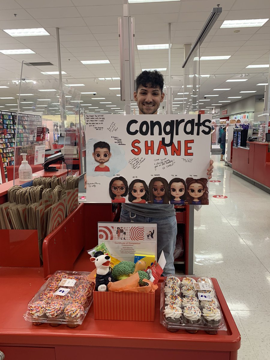 Congratulations Shane on your internship graduation! Super proud of what you accomplished. Thank you <a href="/DezarhaeOtis/">Dezarhae Otis</a> for helping lead Shane through his internship journey &amp; ensuring he had an incredible internship experience!!! #Target #Worksomewhereyoulove
