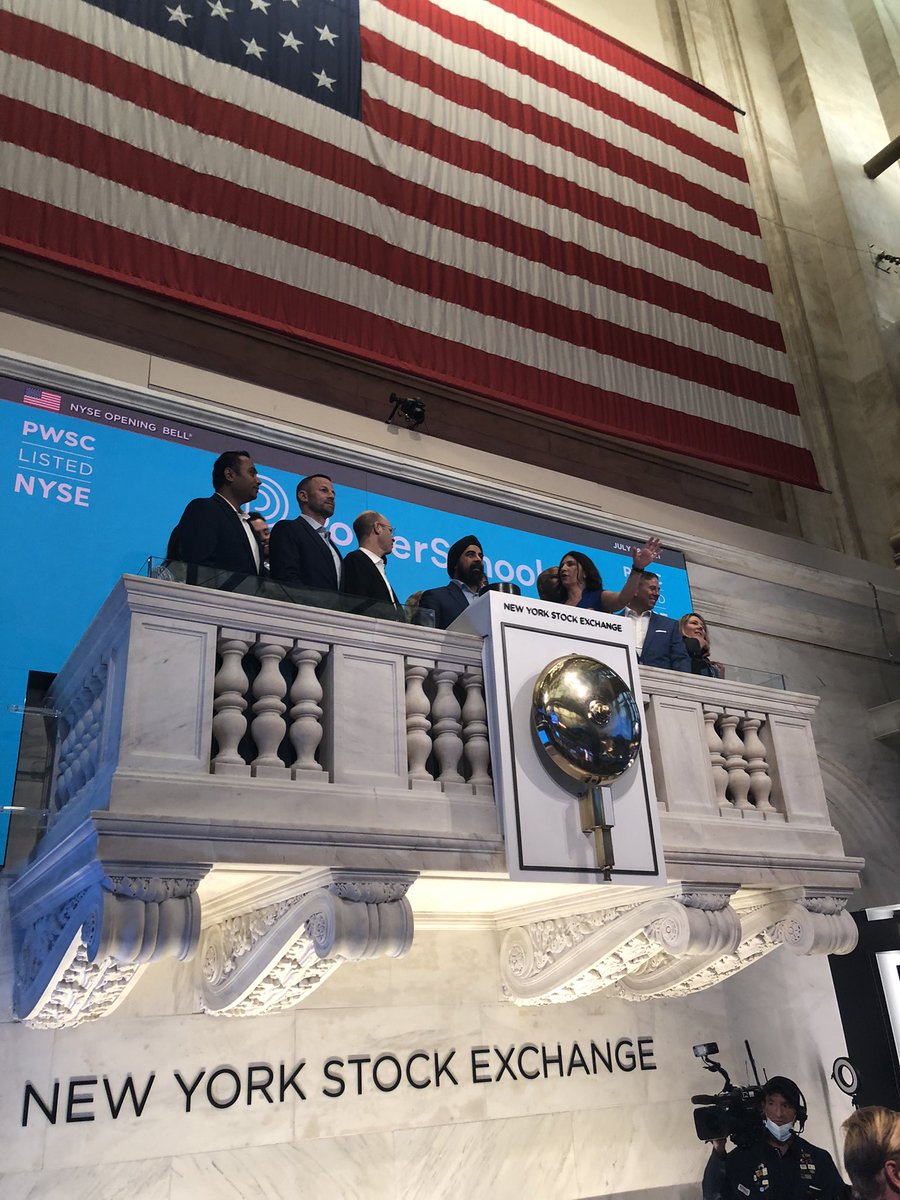 _winniea's tweet photo. I am thrilled to be celebrating @MyPowerSchool IPO on-site at the @NYSE #PowerSchoolIPO #NYSEListed https://t.co/5rNcMHZJJT